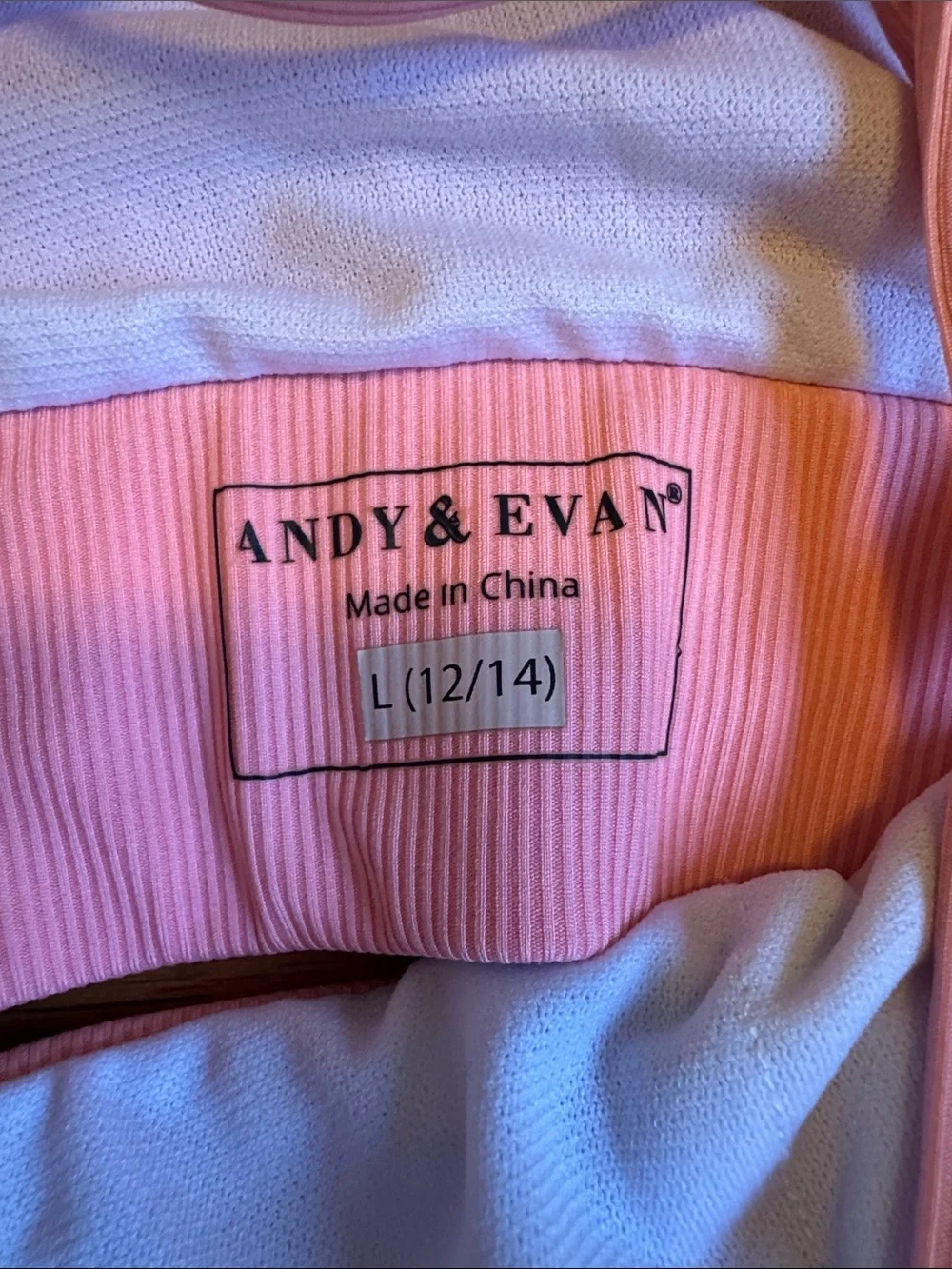 Andy & Evan Youth Ribbed Color block Bikini Set